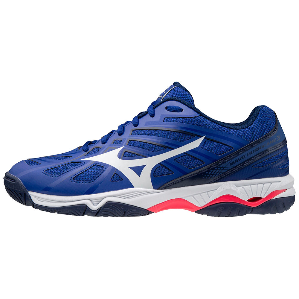 Mizuno Wave Hurricane 3 Férfi Röplabda Cipő Kék/Fehér/Rózsaszín XUR197543